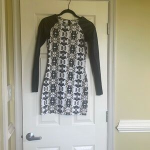 One Teaspoon Star Wars Mini Dress, Black Leather Sleeves